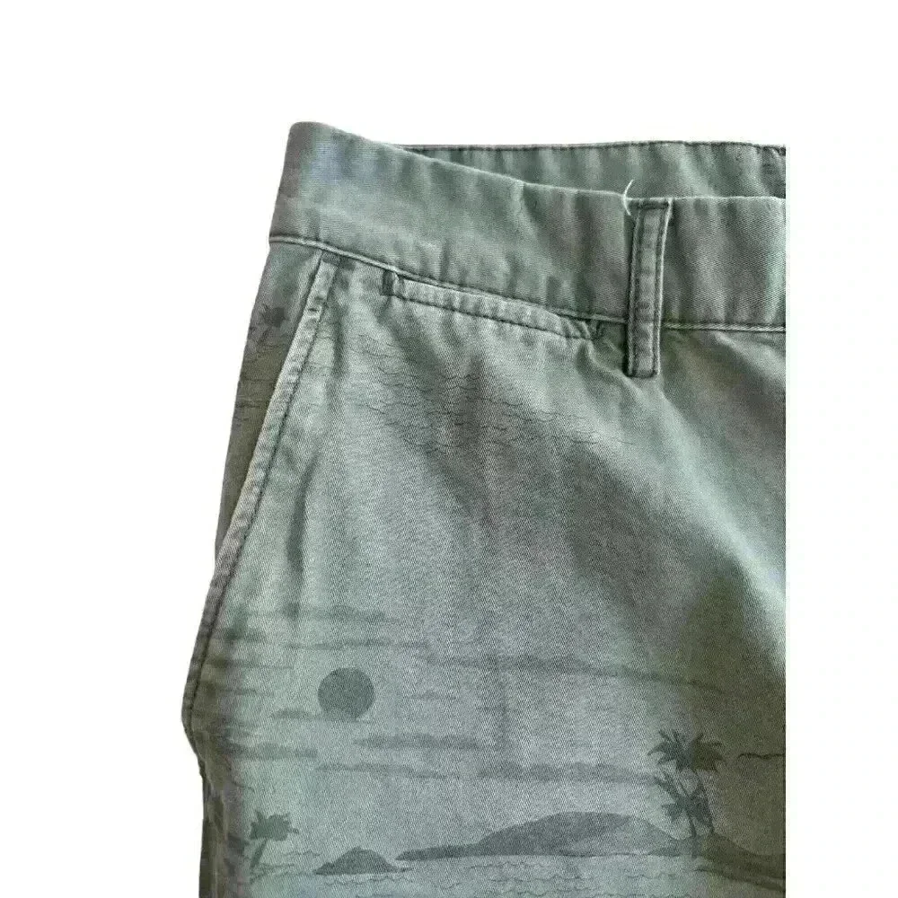 Retro Boys Gap Shorts Size 20 Waist 100% Cotton Green Beach Seen Soft Belt Loops